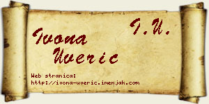 Ivona Uverić vizit kartica